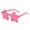 Hot Pink, variant on Star Shaped Rimless Sunglasses for Adults, Transparent Candy Color PC Frame Party Eyewear with UV Blocking for Festivals Halloween Costume Wear Army Green
