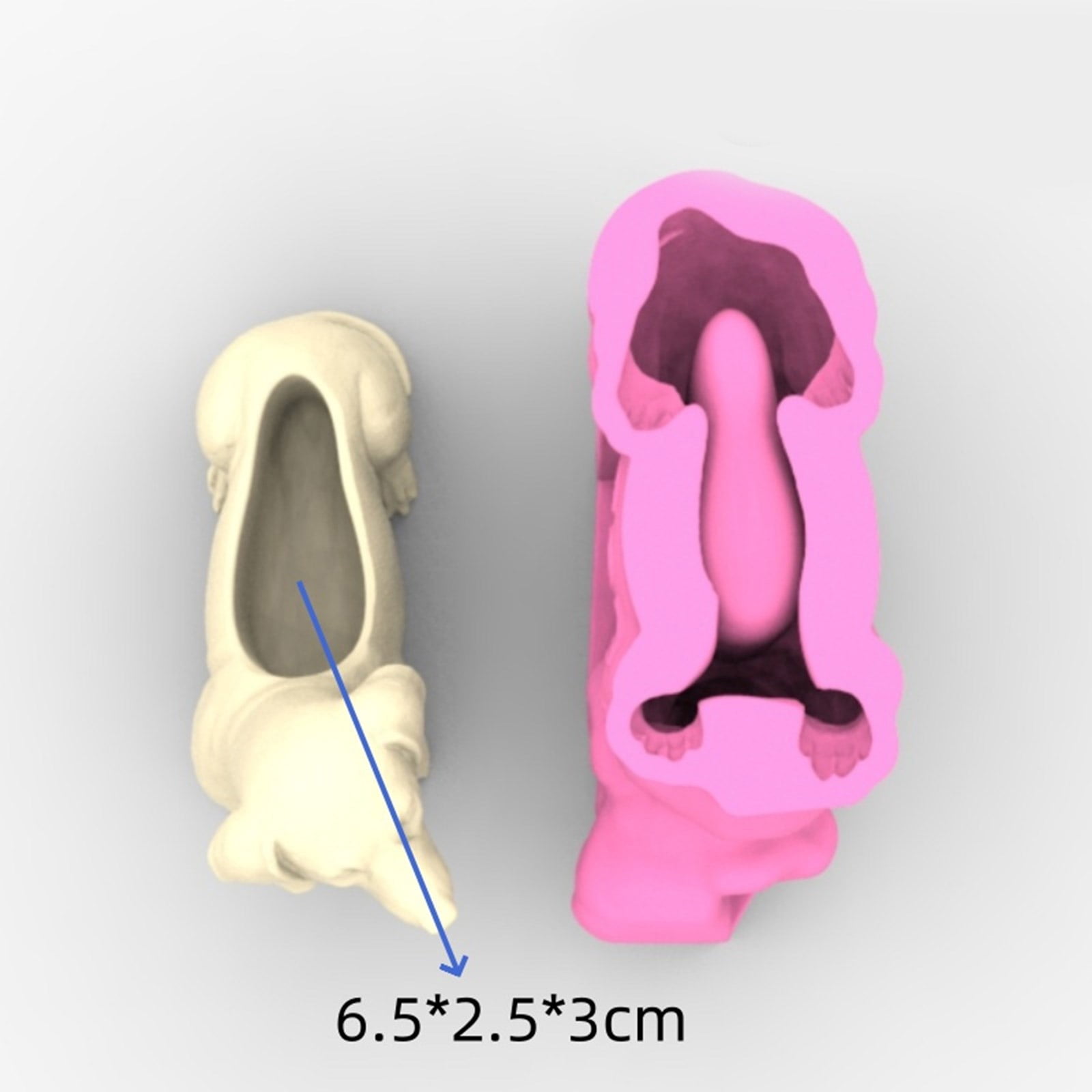 Multipurpose Silicone Mould Dog Shape for Plant Pots Epoxy Resin Vase Planter and Pen Holder Crafting