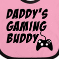 thumbnail image 4 of Inktastic Daddy's Gaming Buddy with Controller Boys or Girls Baby Bib, 4 of 4