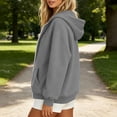 thumbnail image 7 of Nestiefly Zip Up Hoodies For Women 2026 Y2K Sweatshirts Oversized Long Sleeve Tops Fall Winter Fashion Fleece Jacket With Pockets Gray S, 7 of 7
