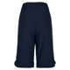 thumbnail image 5 of Pantalones de Ajuste Seco de las Mujeres Botón de Color Sólido Laminado Borde Pantalones de Lino, Trajes Del Cuerpo para los Pantalones de las Mujeres Capris de Cinco Puntos con Tela Elástica Transpi, 5 of 6