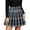 Y-Blue2835, variant on FEIFLY Women Casual Plaid High Waist Pleated A-Line Mini Skirts Solid Color Female Skirts