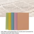 thumbnail image 3 of 5 Colors Rubber Carving Blocks Carving Block For  5pcs Rubber  Carving Blocks 4x6in 5 Colors Easy To Cut Oil Resistance DIY Rubber Carved Brick For Beginner, 3 of 8