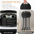 thumbnail image 7 of 24 Inch Folding Stool with Handle - 500LBS Capacity Portable Foldable Stool with Non-Slip Feet, Heavy-Duty Steel & Plastic Collapsible Stool for Indoor Outdoor Use, Black, 7 of 7