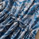 thumbnail image 5 of Vestido de Verano para las Mujeres Gradiente Impreso Cuello en V Manga Corta de la Longitud Del Tobillo Vestido, Vestido Corto de Verano, 5 of 6