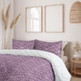 thumbnail image 2 of Ambesonne Floral Down Alternative Quilt Comforter, Damask Grunge Blossom Purple, Twin, Plum Mauve Taupe, 2 of 5