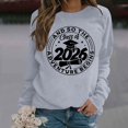 thumbnail image 2 of Women's Sweatshirt Class Of 2026 Graduation Graphic Crew Neck Long Sleeve Pullover Raglan Top Streetwear Hoodie Alternative, 2 of 7