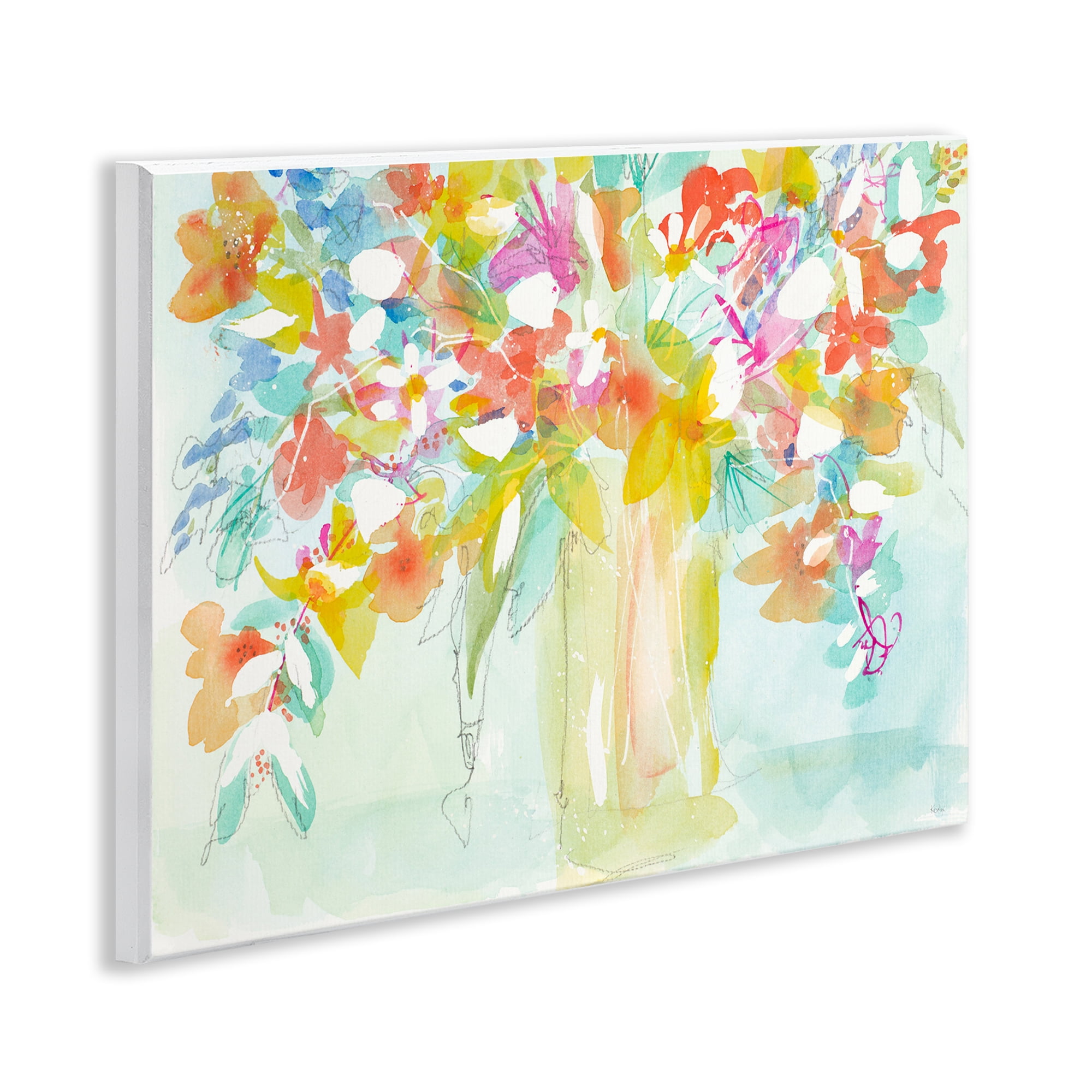 Stupell Industries Bold Eclectic Bouquet Botanical & Floral Painting Unframed Art Print Wall Art, 14 x 11