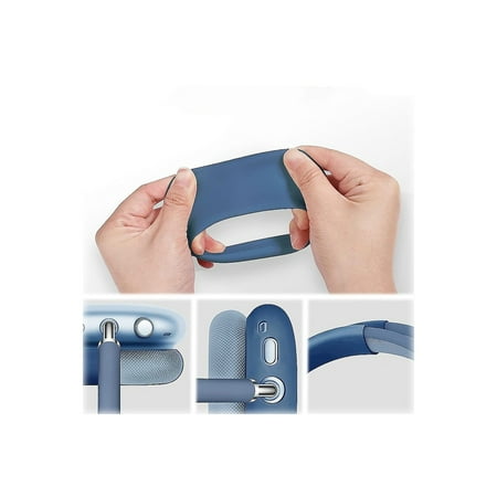 SaharaCase - Silicone Combo Kit Case for Apple AirPods Max Headphones - Blue