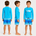 thumbnail image 2 of Big Chill Boys Swim Set - Boys Rash Guard Swim Set - UPF 50+ Rash Guard Long Sleeve Swim Shirt Board Short Swim Trunks (5-14), 2 of 7