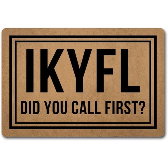 Welcome Mats for Front Door This is Our Happy Place Door Mat Decorative Quote Doormat Farmhouse Floor Mats Rubber Entrance Rug for Indoor Outdoor 17×30 inch.