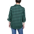 thumbnail image 3 of Petite Long Sleeve Button Front Tunic Top, 3 of 3