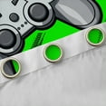 thumbnail image 4 of Feelyou Gaming Controller Kids Black Out Curtains, Green Abstract Curtains Pack of 2 (42x63 Each), 4 of 6