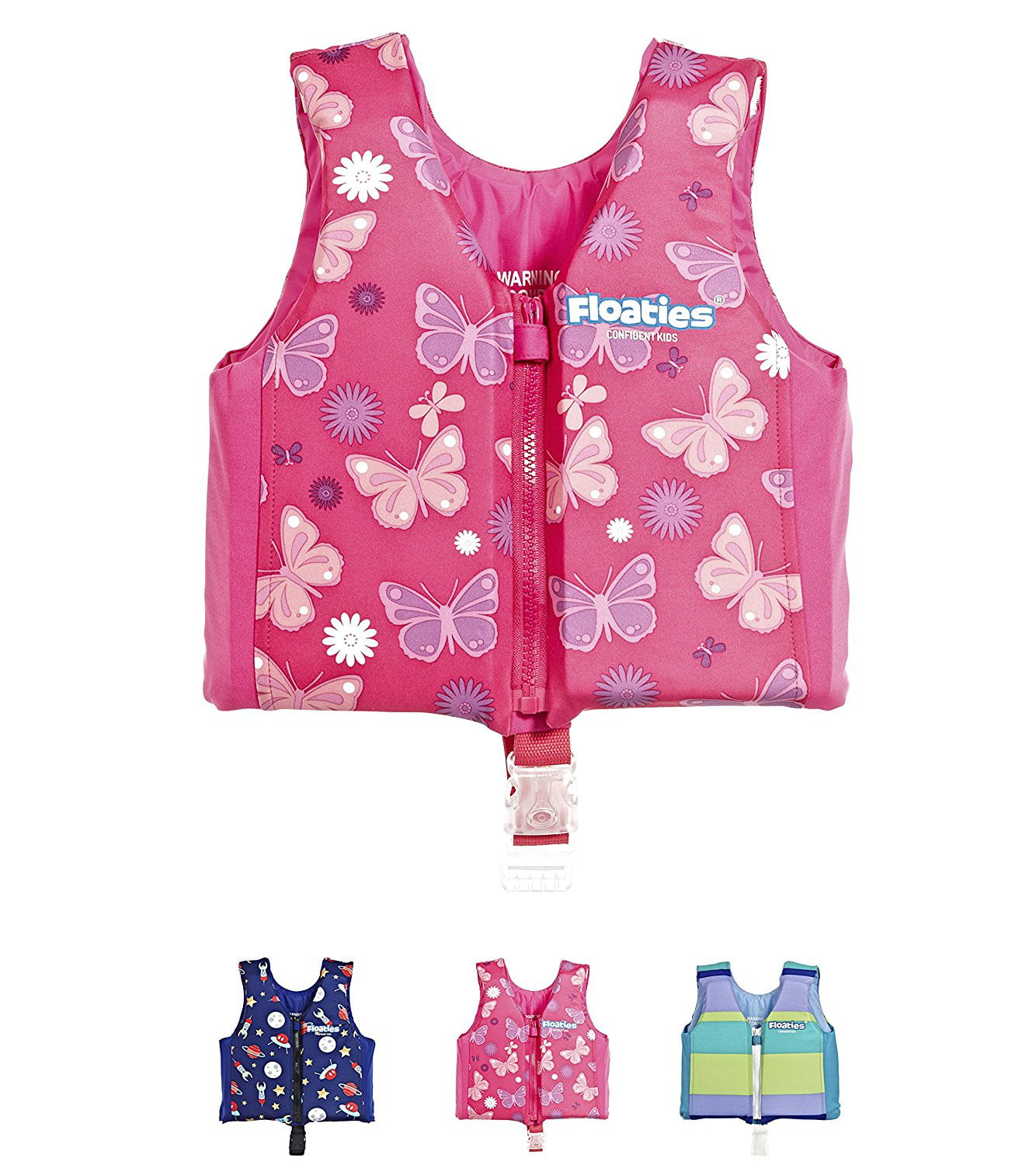 Toddler Swim Vest with Arm Wings Girls Capri Swimmer Little Fin Swimmer Float Vest for Pool Blue Kids Life Jacket from 30 to 50lbs Yellow Pink