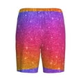 thumbnail image 5 of Fotbe Holiday Shiny Pajama Shorts for Men, Men's Pajama Bottoms, Sleepwear,Short Pajama Pants-X-Large, 5 of 9