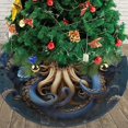 Tree Monsterz Octopus Kraken Monster Art Vintage Christmas Tree Skirt, Round Plush ...