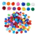 thumbnail image 2 of 200 Pieces Pom Poms Balls Craft Supplies Soft Polyester for Kids DIY Art Projects Holiday Party Decor, 2 of 9