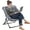 GRAY, variant on ARKANTOS Folding Saucer Chair for Adults, Comfy Chair for Bedroom and Living Room with Ottoman, Faux Fur Lounge Chair,Gray