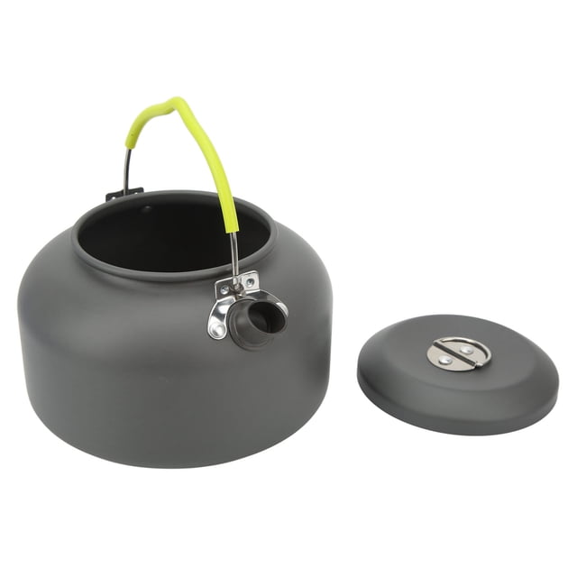 Tetera para acampar, tetera para acampar de 1,3 l, tetera de aluminio para senderismo, tetera para acampar de aspecto llamativo