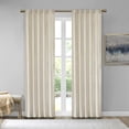 thumbnail image 3 of 510 Design Colt 2-Piece Room Darkening Poly Velvet Rod Pocket/Back Tab Curtain Panel Pair in Ivory, 37"x95", 3 of 9