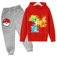 thumbnail image 3 of Conjunto de sudadera y pantalón con estampado de Pikachu para niños y niñas, conjunto informal con capucha y estampado de Pokémon, camisetas Kawaii para niños, jersey deportivo para niños, 3 of 5