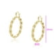 thumbnail image 2 of Arracadas Pendientes Trenzadas Caramelo Grandes Oro 14K Lam dorado Unitalla, 2 of 6