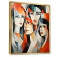 thumbnail image 2 of Designart "Les Demoiselles d Avignon in Cubist Form I" Abstract Floater Framed Canvas Art Print, 2 of 7