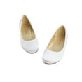 thumbnail image 4 of Dream Pairs Kids Girls Wedding Mary Jane Shoes Casual Dress Shoes Slip On Flat Shoes Muy White/Satin Size 10, 4 of 6