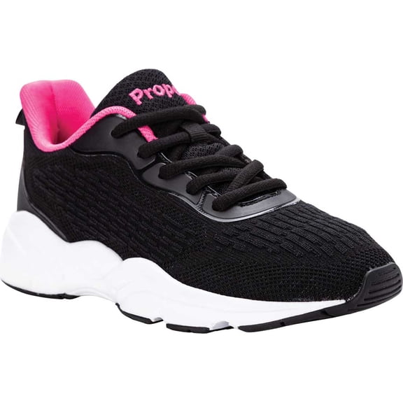 Propet Stability Strive WAA212M Women's Athletic Shoe: 8 Narrow (AA) Black/Hot Pink Lace Up