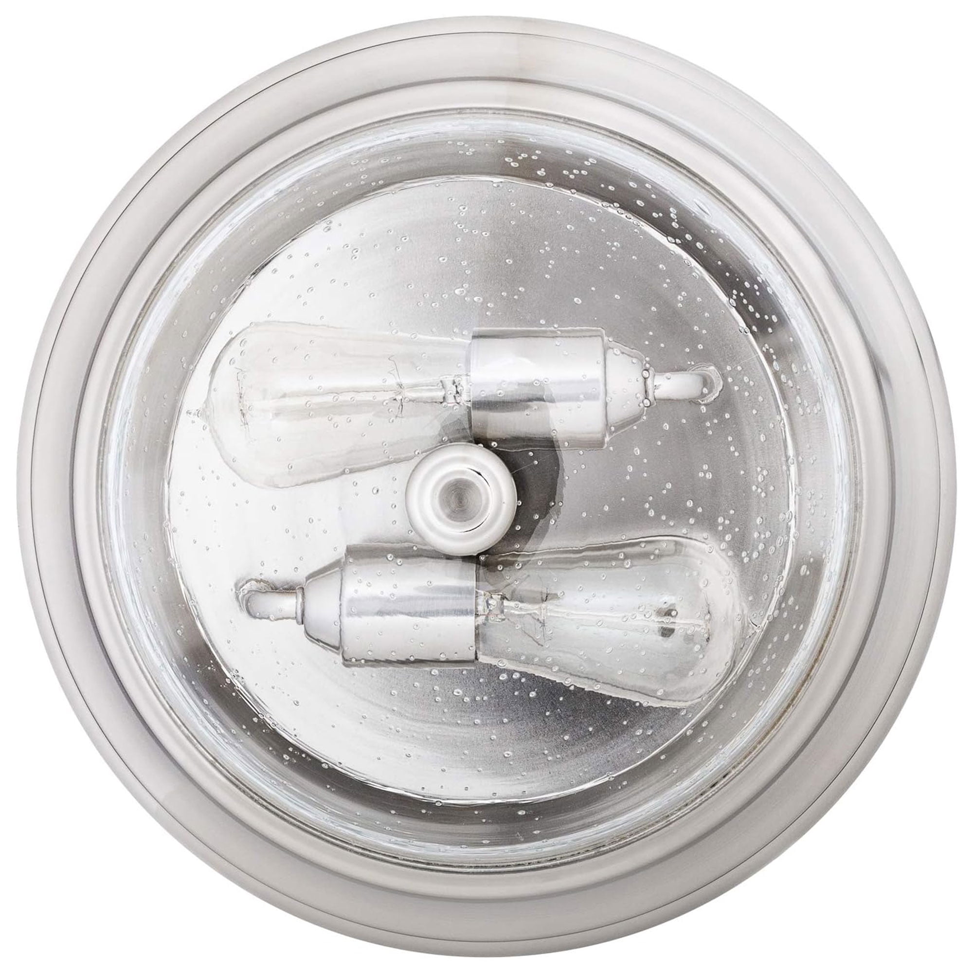Prominence Home 2 Pack 13” Flush Mount Seeded Glass Ceiling Light Madalyn 51382-31, Nickel