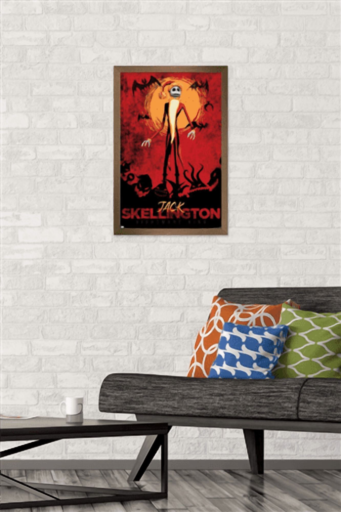 Disney Tim Burton's The Nightmare Before Christmas - Red Jack Wall Poster, 14.725" x 22.375" Framed