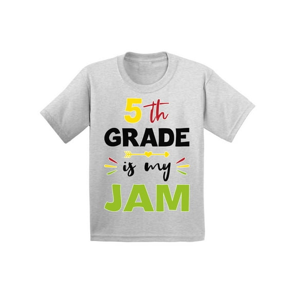 Back to School Shirts for 5th Grader Shirt Kids Fifth Grade is My Jam T Shirt First Day of School Shirts Fun School Girls Shirts 11 Years Old 12 Years Old T Shirts for School Fifth Grade Boys Shirt