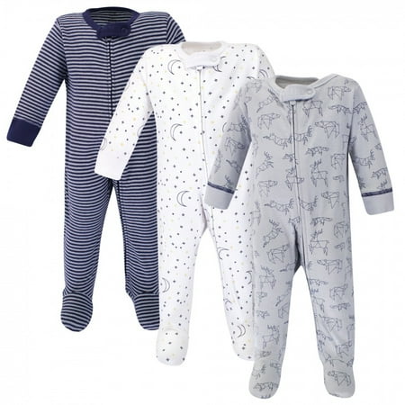 

Touched by Nature Baby Boy Organic Cotton Zipper Sleep and Play 3pk Constellation 6-9 Months