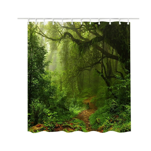 Rbaofujie Rideaux de Cuisine Rideau de Douche Imprimé Polyester et Anti-Moisissure Salle de Bain et Rideau de Séparation Anti-Moisissure 150x180cm Rideau de Douche Court