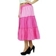 thumbnail image 7 of Bimba Flaired Cotton Boho Summer Skirt Elastic Waist Mid-Calf Ruffle Skirts, 7 of 7