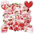 thumbnail image 4 of 35pcs Red Strawberry Stickers Bow Kids Stickers  Heart Stationery Stickers for Laptops Suitcase Fridge, 4 of 9