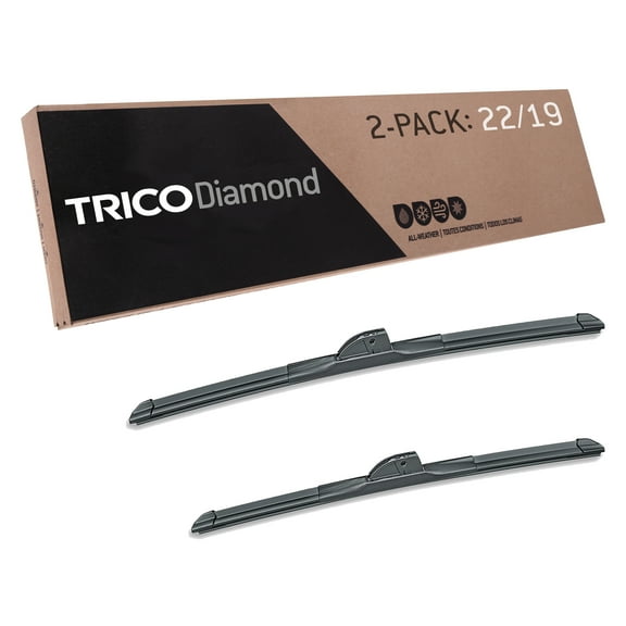 TRICO Diamond 2 Pack, 22" and 19" High Performance Replacement Windshield Wiper Blades (25-2219)