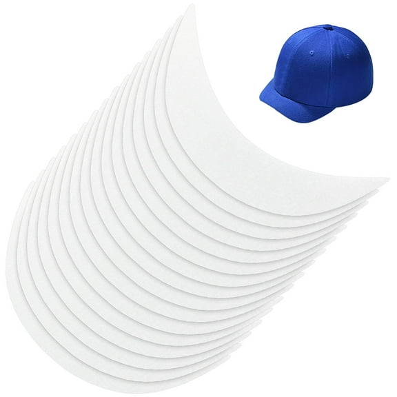 16pc Plastic Hat Brim Board for Peaked Cap Sport Cap Sun Visor Hat White 82x181x2mm