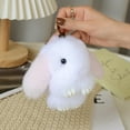 thumbnail image 6 of Soft Plush Bunny Keychain - Adorable Long Ear Rabbit Fluffy Pom Pom Key Ring for Women Girls, Cute Stuffed Animal Toy Bag Charm for Backpack Purse Handbag Decor, 6 of 8