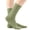 Army Green, variant on Silver Girls Crew Socks Solid School Uniform Mid-Calf Breathable Reinforced Toe & Heel Seamless,Size 5-13T