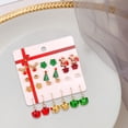 thumbnail image 6 of Ears Deer Gift Ear Studs Combination Hoop Set Bowknot Studs Bell, 6 of 8