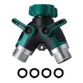 thumbnail image 1 of SHENMO 2 Way Hose Splitter, Garden Hose Splitter, 3/4” and 1/2” 2 Way Distributor with 2 Valve Outlets, 2 Way Splitter with 3 Washers, Garden Hose Connector, 1 of 5