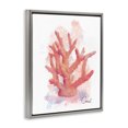 thumbnail image 3 of Stupell Industries Peach Coastal Coral Gray Framed Floater Canvas Wall Art design by Matthew Piotrowicz, 21 x 17, 3 of 9
