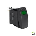 thumbnail image 3 of 5pc 12V DC 20A 3-Pin SPST LED On/Off Rocker Switch Kit - GREEN, 3 of 4
