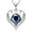 1CT-Royal Blue, variant on Moissanite Necklaces for Women,1CT/2CT Moissanite Heart Necklace, Christian Cross Necklace for Women Men,18K White Gold Plated Sterling Silver,Jewelry Gift for Her Birthday Anniversary