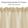 thumbnail image 2 of NICETOWN Plaid Window Valance for Kitchen, Farmhouse Semi Sheer Light Filtering Linen Valance, Rod Pocket Valance Curtains for Bathroom Living Room, Yellow, 42"x18", 1 Panel, 2 of 8