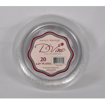 20 ct Plastic 6.25" Clear Dessert Plates Wedding Party D'Vine
