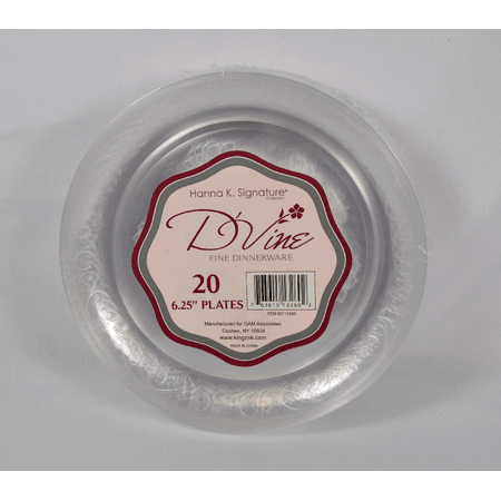20 Ct Plastic 6 25 Clear Dessert Plates Wedding Party D Vine 20 Ct Plastic 6 25 Clear Dessert Plates Wedding Party D Vine