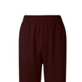 thumbnail image 5 of Women Stretch Straight Leg Pants Elastic Waist Lightweight Work Pants Casual Lounge Athletic Trousers With Pockets, 5 of 8