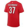 thumbnail image 3 of Men's Fanatics Andrei Svechnikov Red Carolina Hurricanes Authentic Stack Name & Number T-Shirt, 3 of 3